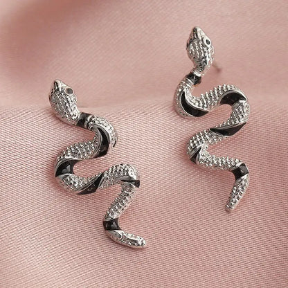 Snake Earrings Personality Creative Curved-Jewearrings