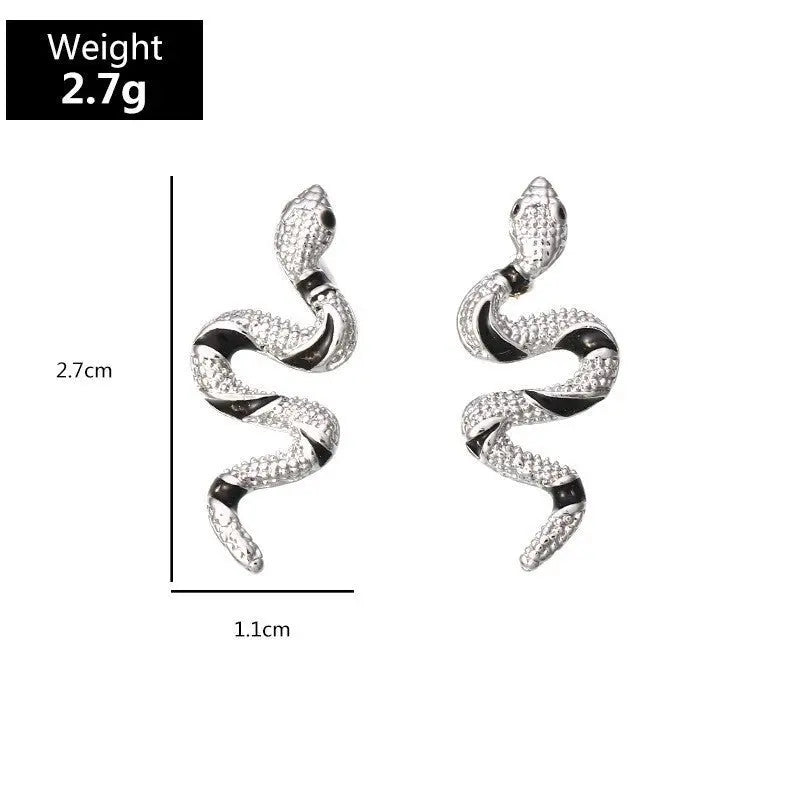 Snake Earrings Personality Creative Curved-Jewearrings