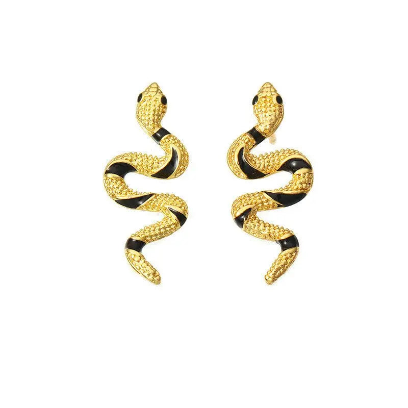 Snake Earrings Personality Creative Curved-Jewearrings