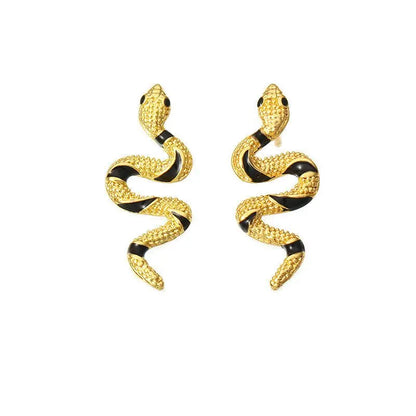 Snake Earrings Personality Creative Curved-Jewearrings