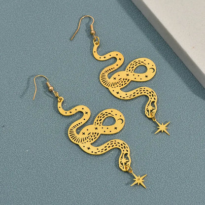 Snake Earrings Personalized Design Simple Hollow-Jewearrings