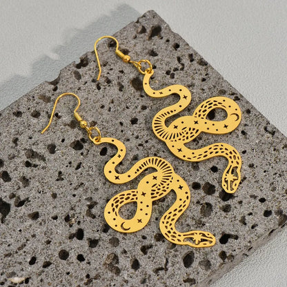 Snake Earrings Personalized Design Simple Hollow-Jewearrings