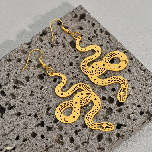 Snake Earrings Personalized Design Simple Hollow-Jewearrings