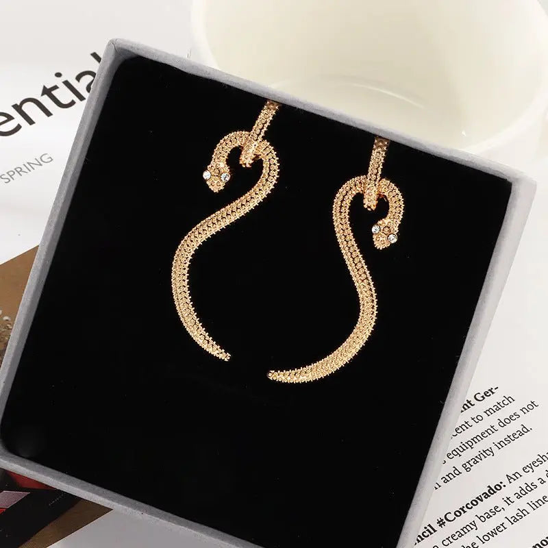 Snake Earrings Personalized Design Trendy Metal-Jewearrings