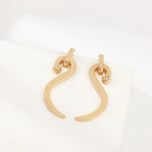 Snake Earrings Personalized Design Trendy Metal-Jewearrings