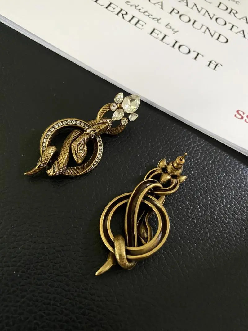 Snake Earrings Retro Exaggerate The Temperament-Jewearrings