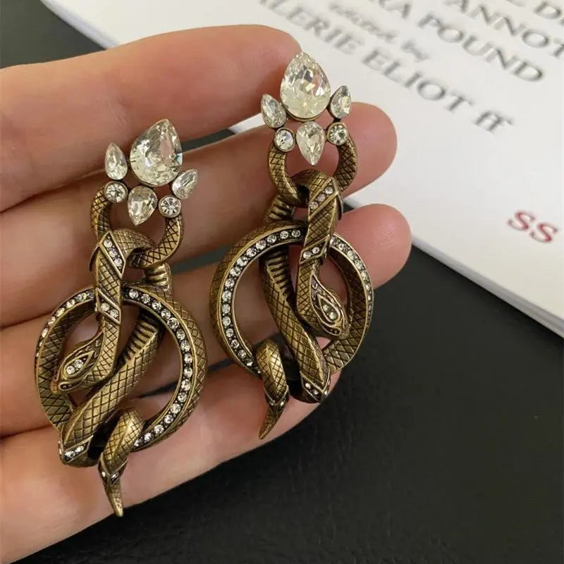 Snake Earrings Retro Exaggerate The Temperament-Jewearrings