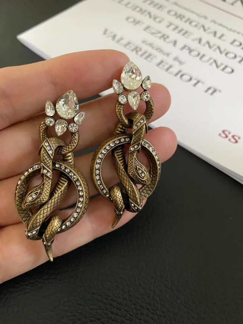 Snake Earrings Retro Exaggerate The Temperament-Jewearrings