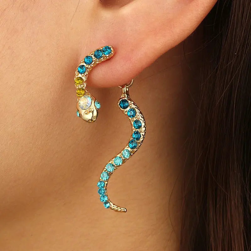 Snake Earrings Retro Personality Stud Earrings-Jewearrings