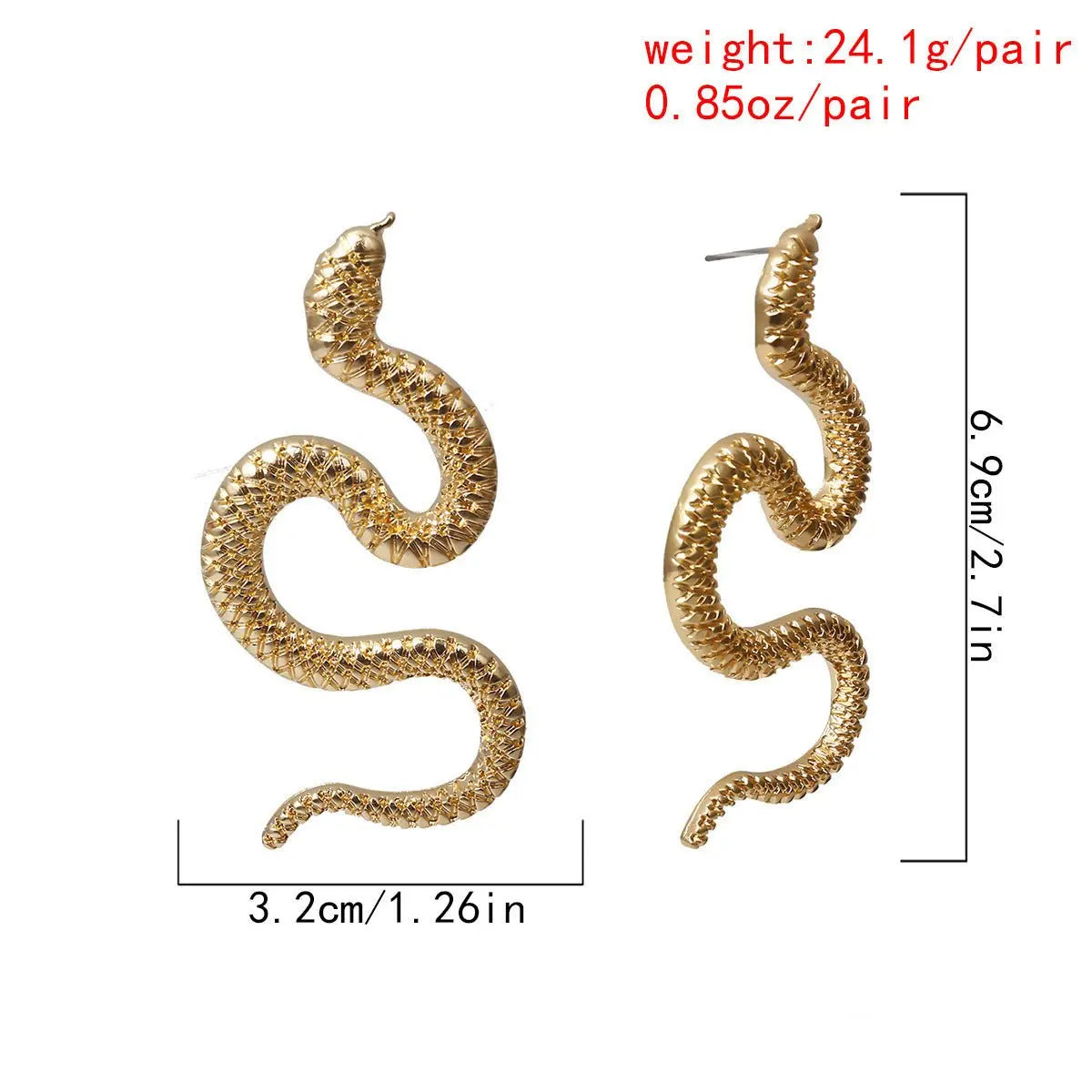 Snake Earrings Retro Snake-shaped Personality Fashion-Jewearrings