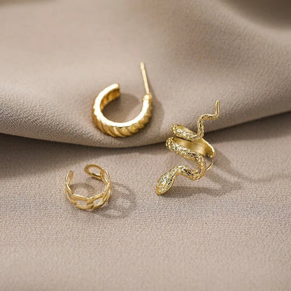 Snake Earrings Retro Snake Suit Earrings-Jewearrings