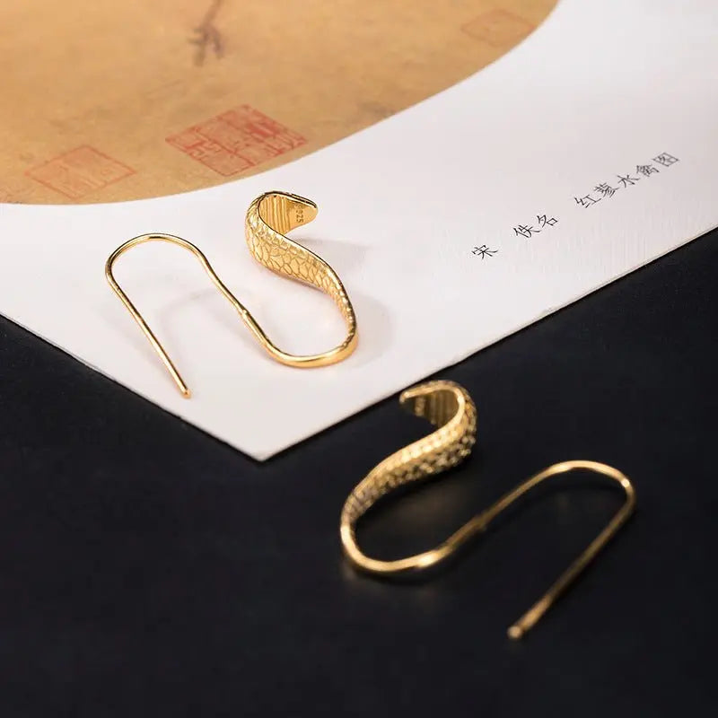 Snake Earrings Silver - Shop Women's Fashion-Jewearrings