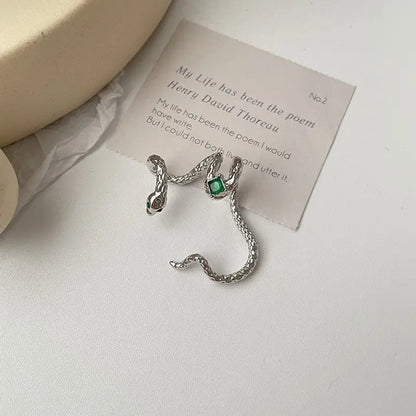 Snake Earrings Super Zircon Stud Earrings-Jewearrings