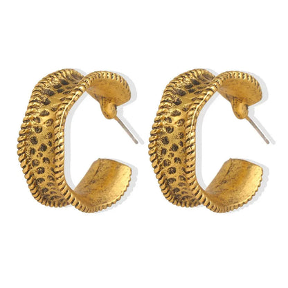 Snake Earrings Vintage Twisted Stud Style-Jewearrings