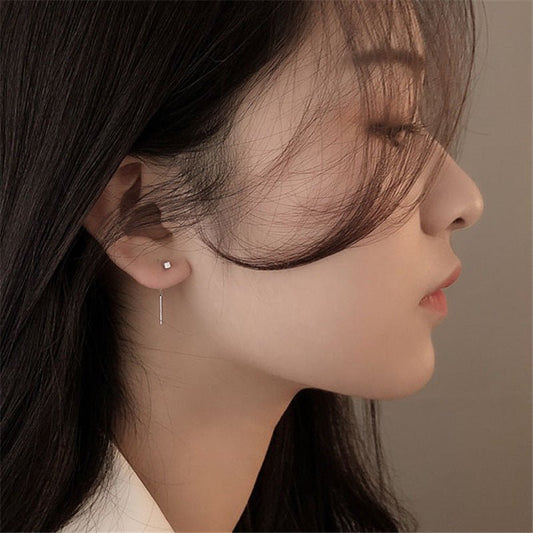 South Korea's Dongdaemun Earrings Female ins Diamond Star And Moon Asymmetric Earrings Wild Cold Wind Cross-bBorder Earrings-Jewearrings