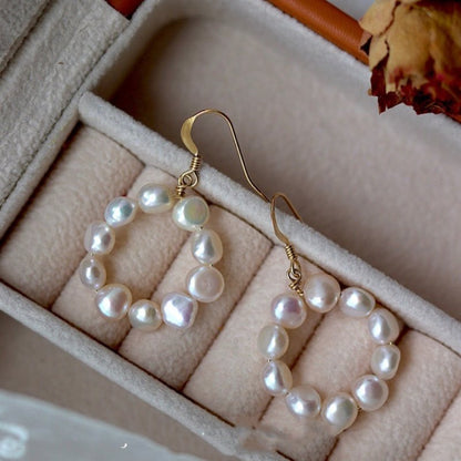 Special-shaped Strong Light Baroque Fresh Water Pearl Earrings-Jewearrings