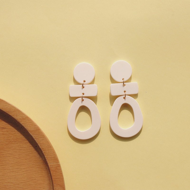 Spray Paint Exaggerated Cute Girl Earrings Long Acrylic-Jewearrings