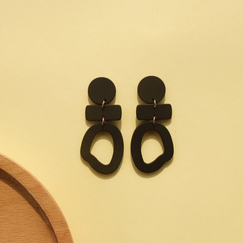 Spray Paint Exaggerated Cute Girl Earrings Long Acrylic-Jewearrings