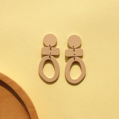 Spray Paint Exaggerated Cute Girl Earrings Long Acrylic-Jewearrings