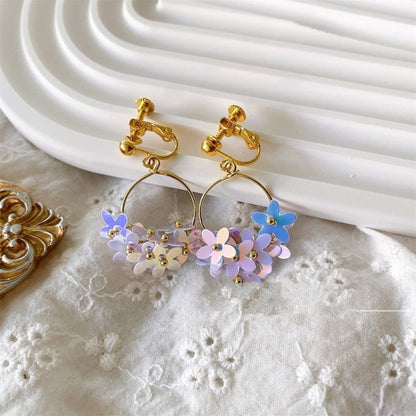 Spring And Fairy Tale Pastoral Handmade Symphony Blue Earrings-Jewearrings