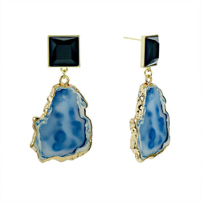 Square Irregular Acrylic Acetate Earrings-Jewearrings