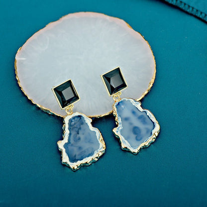 Square Irregular Acrylic Acetate Earrings-Jewearrings