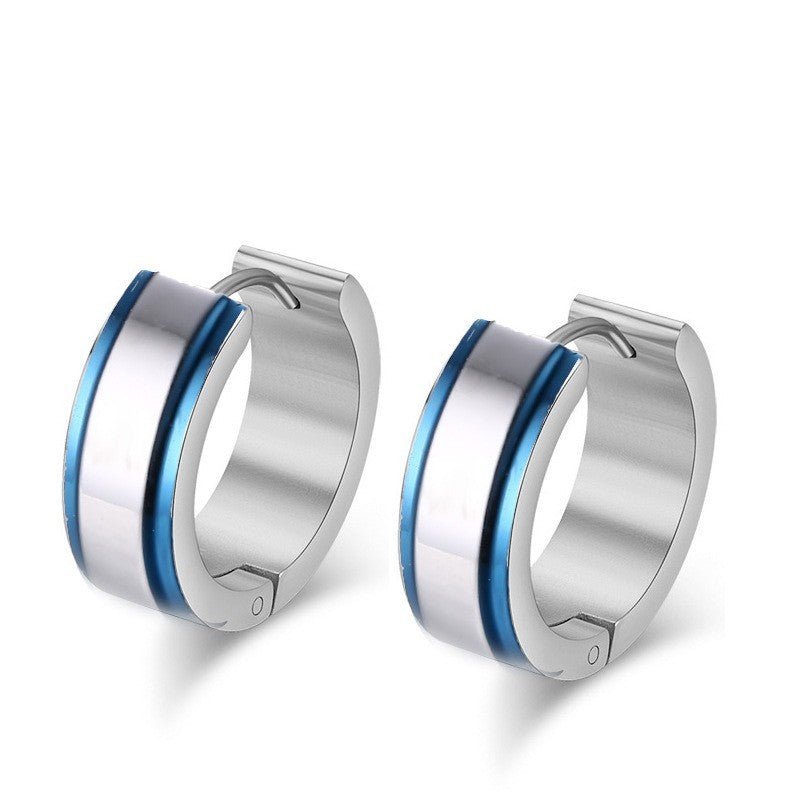 Stainless Steel Electric Blue Earrings-Jewearrings