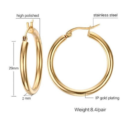 Stainless steel exaggerated big earrings-Jewearrings