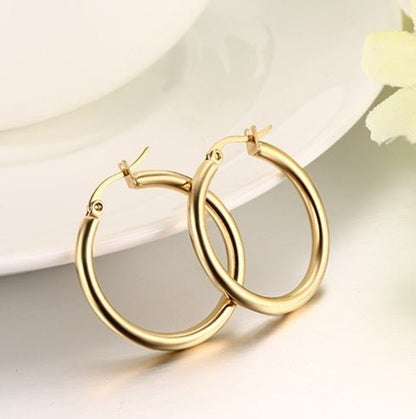 Stainless steel exaggerated big earrings-Jewearrings