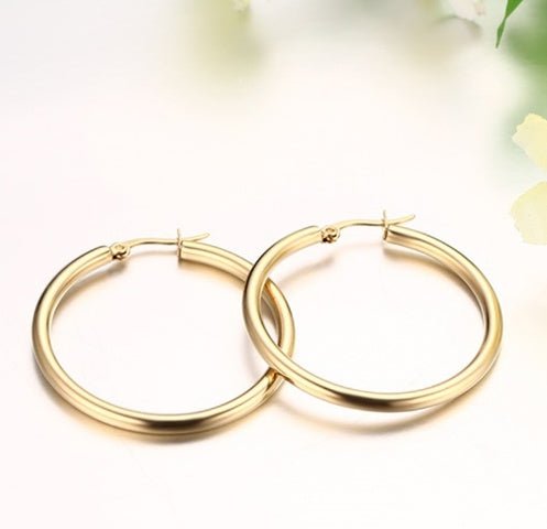 Stainless steel exaggerated big earrings-Jewearrings