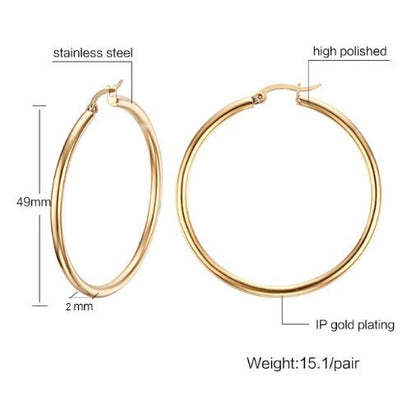 Stainless steel exaggerated big earrings-Jewearrings