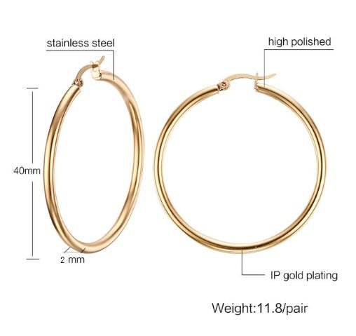 Stainless steel exaggerated big earrings-Jewearrings