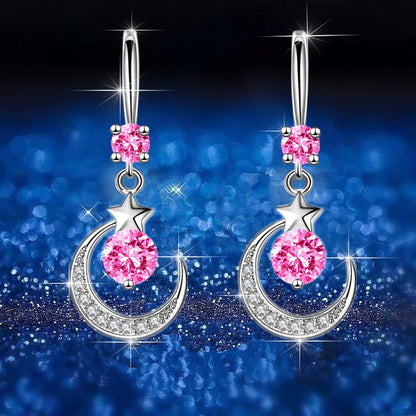 Star Myth Moon Earrings Drop Earrings Diamond Earrings-Jewearrings