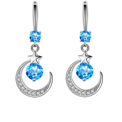 Star Myth Moon Earrings Drop Earrings Diamond Earrings-Jewearrings