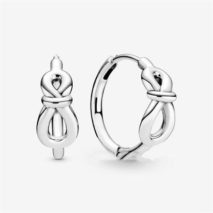 Sterling Silver 925 Earring Heart And Conch Shell Earrings Fit Original 3mm Bracelets Women DIY Jewelry-Jewearrings