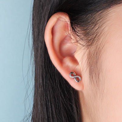 Sterling Silver Diamond Stud Earrings-Jewearrings