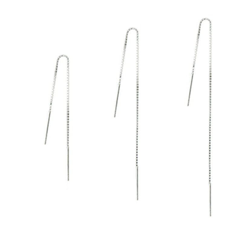 Sterling Silver Korean Elegant Long Double Needle Hanging Earrings-Jewearrings