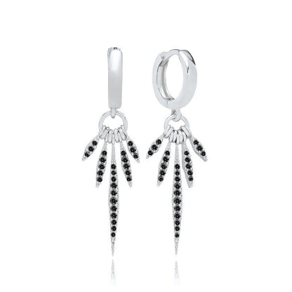 Sterling Silver Needle Light Luxury High-grade Sense Full Diamond Earrings-Jewearrings