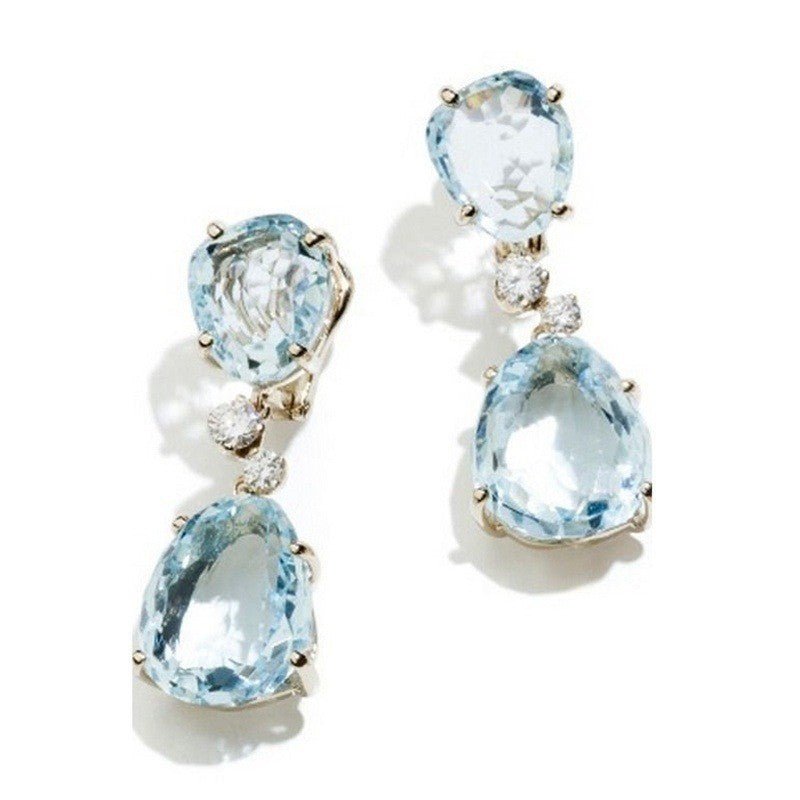 Stone-studded Diamond Earrings Popular In Europe And America-Jewearrings