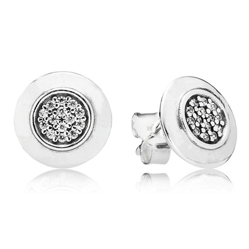 Stylish Hollowed-out Diamond-studded Earrings-Jewearrings