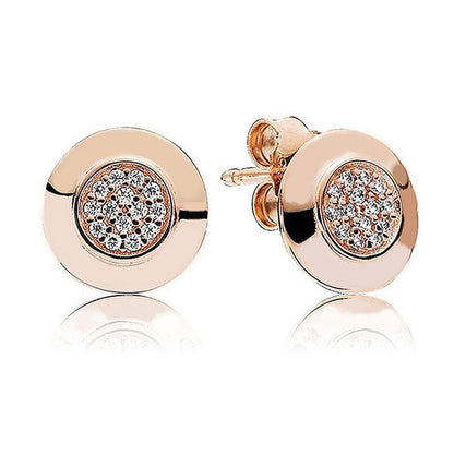 Stylish Hollowed-out Diamond-studded Earrings-Jewearrings