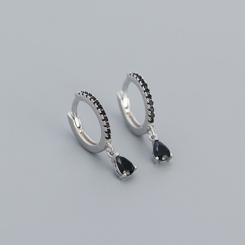 Stylish Sterling Silver Diamond Earrings-Jewearrings