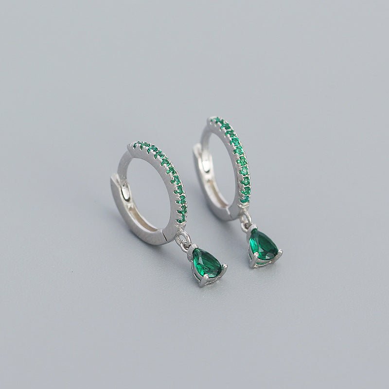 Stylish Sterling Silver Diamond Earrings-Jewearrings