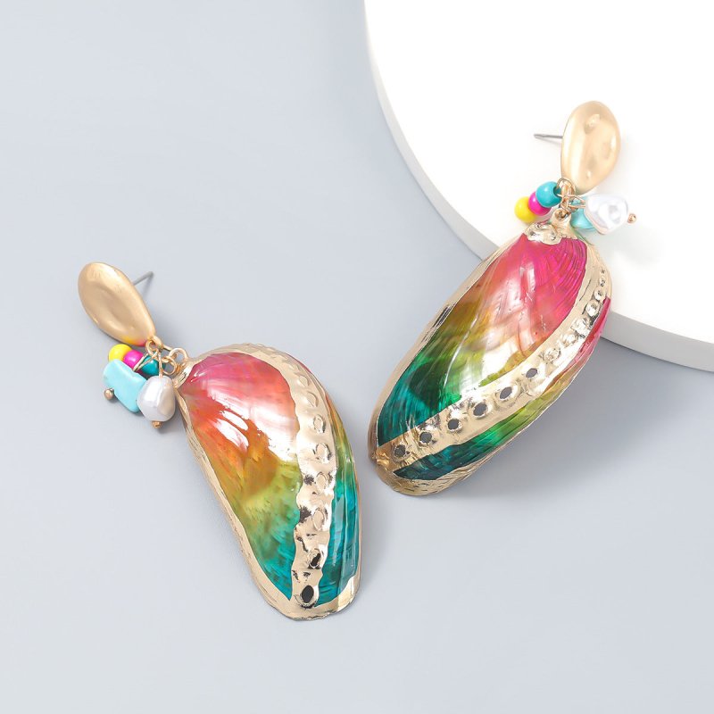 Summer Ocean Beach Wind Shell Earrings Feminine Retro-Jewearrings