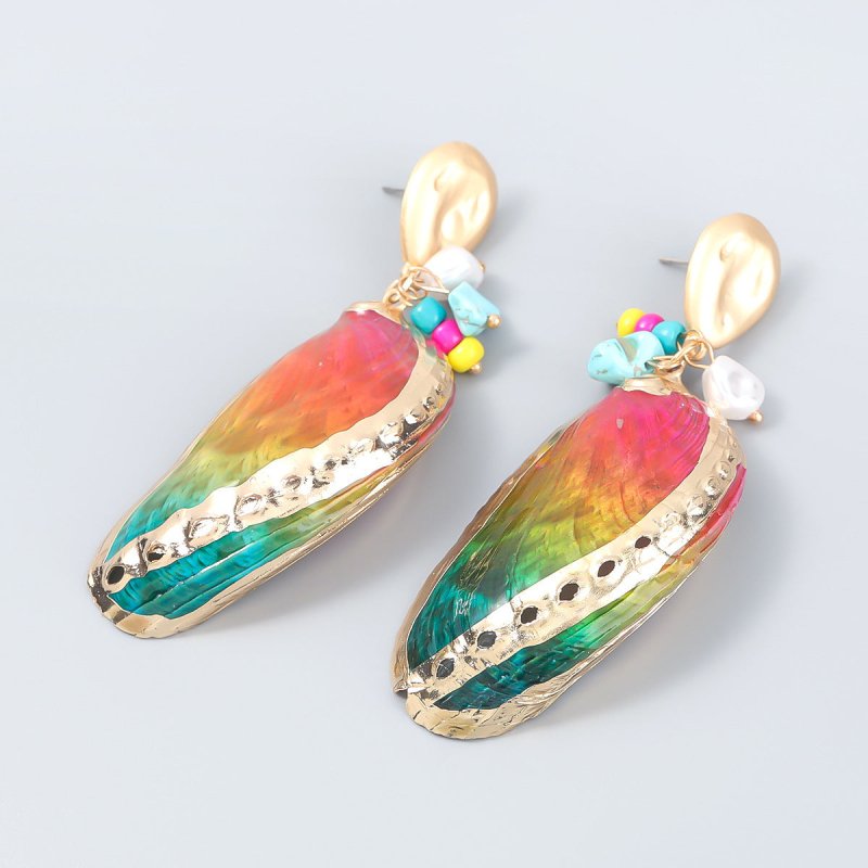 Summer Ocean Beach Wind Shell Earrings Feminine Retro-Jewearrings