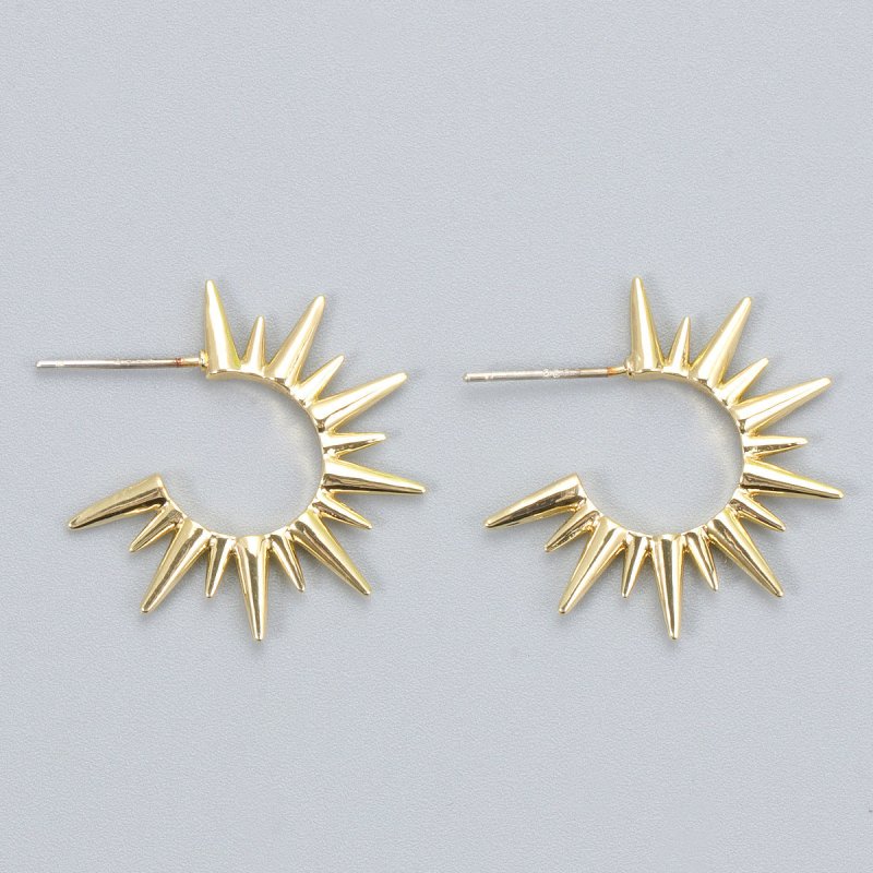 Sun Flower Stud Earrings Baroque Palace Earrings-Jewearrings