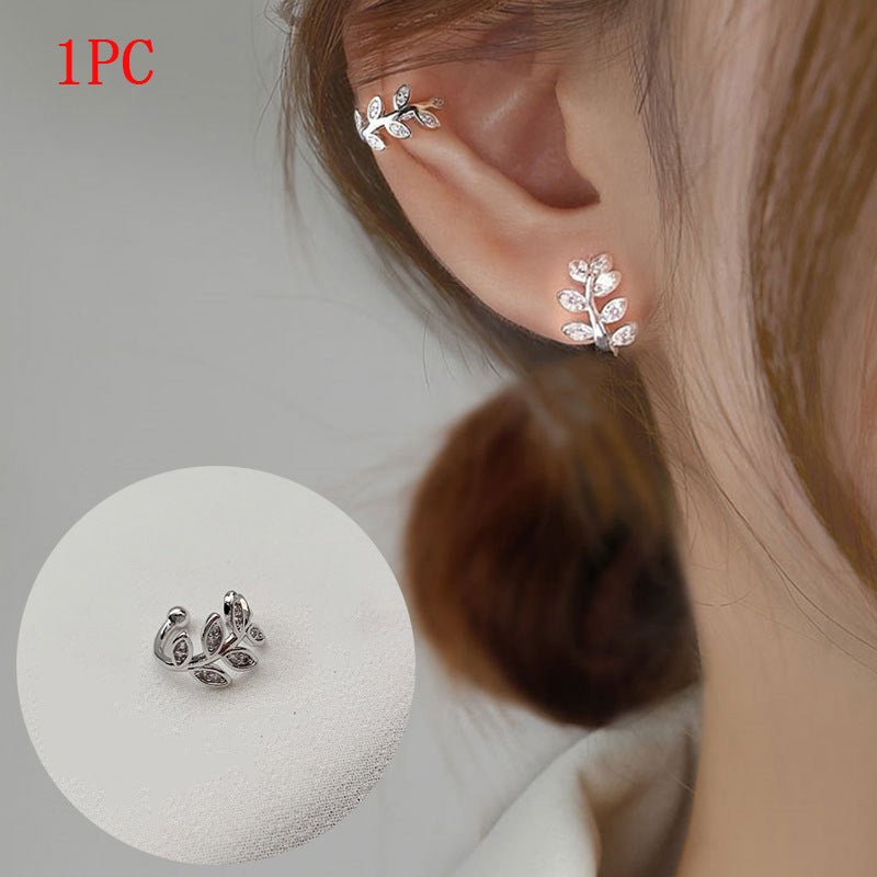 Super Flashing Diamond Earrings With Butterfly Ear Clip Earrings All-in-one Earrings-Jewearrings