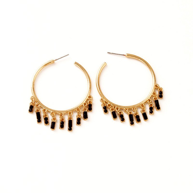 Tassel Fashion Popular Gold-plated Diamond Earrings Vintage Earrings-Jewearrings