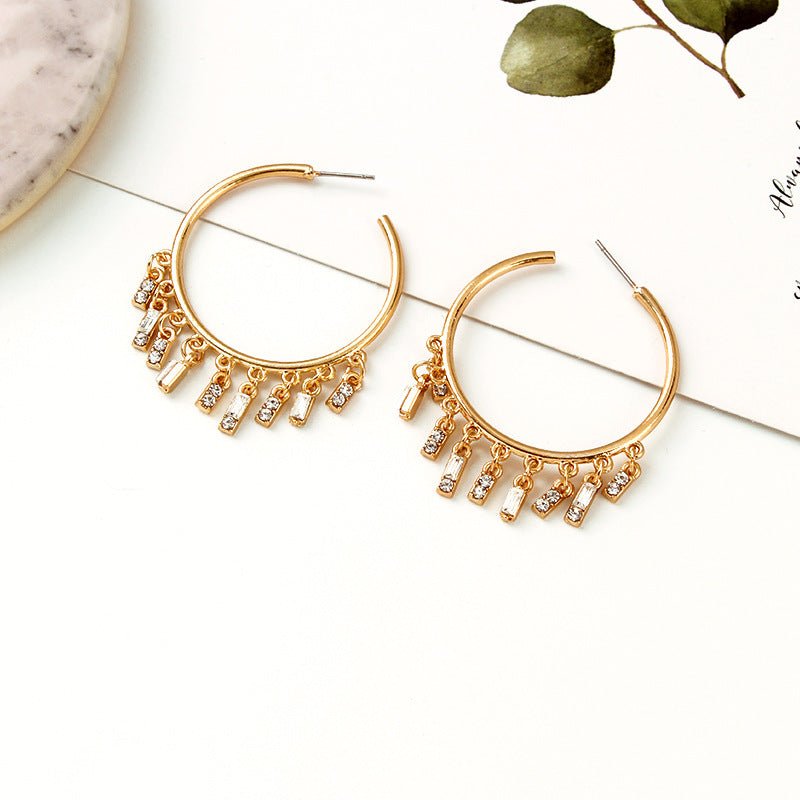 Tassel Fashion Popular Gold-plated Diamond Earrings Vintage Earrings-Jewearrings