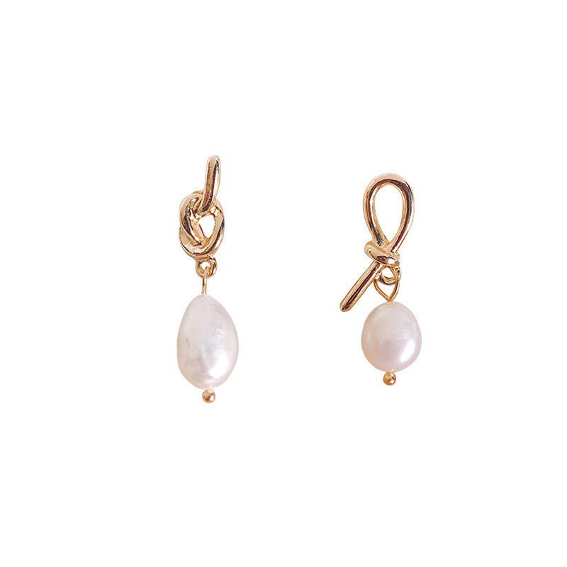 Temperament Baroque Pearl Earrings-Jewearrings